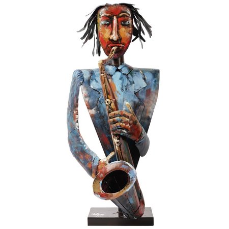EMPIRE ART DIRECT The Saxophonist Primo Mixed Media Sculpture PMOS-20101-3619